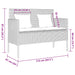 Tuinbank met kussens poly rattan zwart