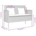 Tuinbank met kussens poly rattan bruin