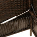Tuinbank met kussens poly rattan bruin