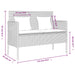 Tuinbank met kussens poly rattan grijs