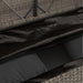Tuinbank met kussens poly rattan grijs