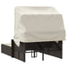 Ligbed 2-persoons met luifel en kussens poly rattan bruin