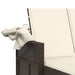 Ligbed 2-persoons met luifel en kussens poly rattan bruin