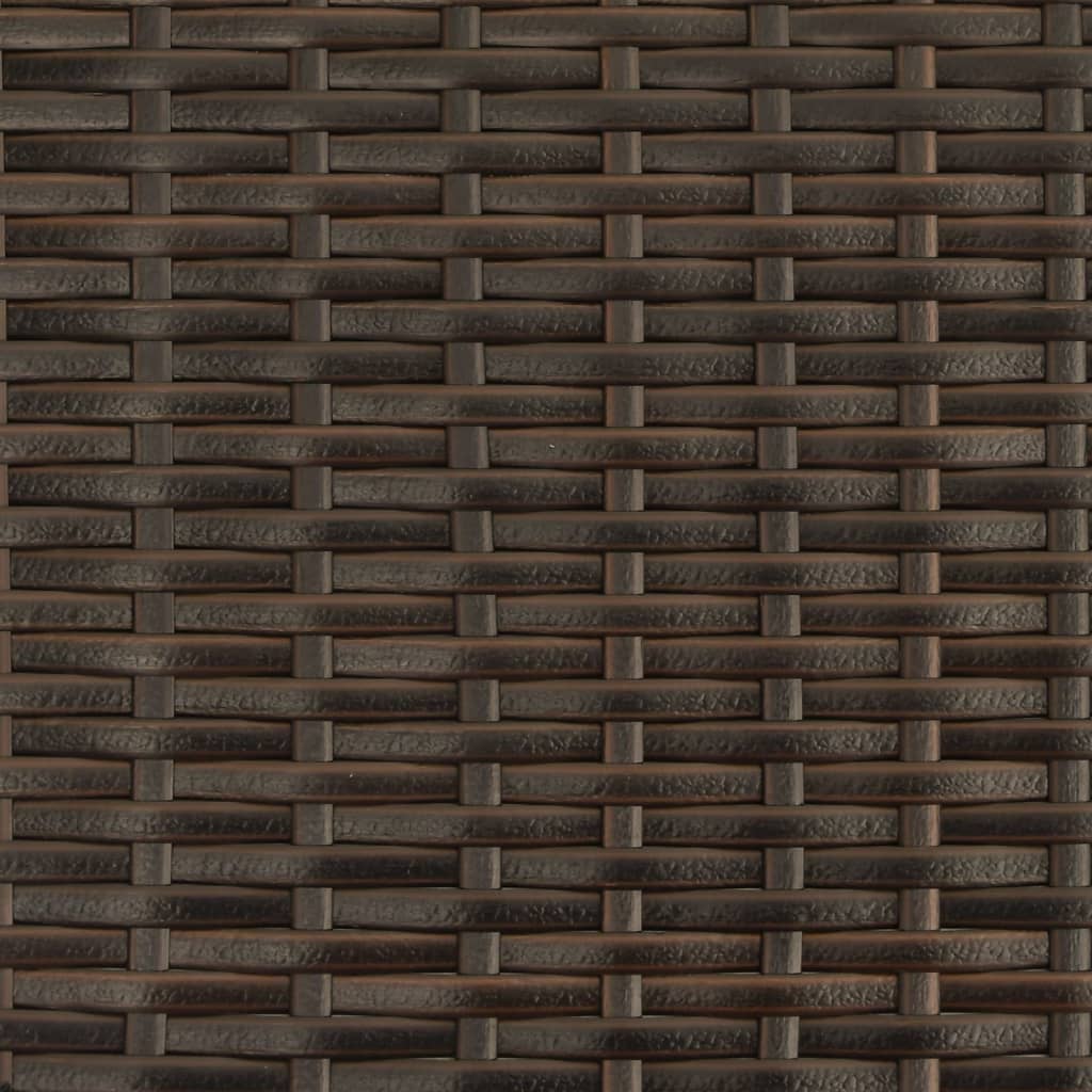 Ligbed 2-persoons met luifel en kussens poly rattan bruin