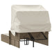 Ligbed 2-persoons met luifel en kussens poly rattan beige