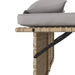 Tuinbankje verstelbaar met kussens poly rattan beige