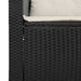 Tuinbank 3-zits met kussens poly rattan zwart