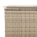 Tuinbank 3-zits met kussens poly rattan beige