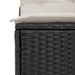 Tuinbanken 2 st zonder armleuning met kussens poly rattan zwart