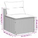 Tuinbanken 2 st zonder armleuning met kussens poly rattan grijs