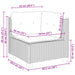 Tuinhoekbank met kussens poly rattan beige