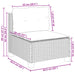Tuinbank zonder armleuning met kussens poly rattan beige