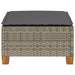 Tuinkruk met kussen 63,5x56x32 cm poly rattan grijs