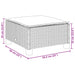 Tuinkruk met kussen 63,5x56x32 cm poly rattan beige