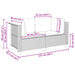 Tuinhoekbanken 2 st met kussens poly rattan grijs