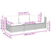 Tuinbank 3-zits met kussens poly rattan grijs
