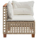 Tuinhoekbank met kussens poly rattan beige