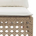 Tuinhoekbank met kussens poly rattan beige