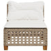 Tuinbank zonder armleuning met kussens poly rattan beige