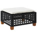 Tuinkruk met kussen 63,5x56x32 cm poly rattan zwart