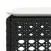 Tuinkruk met kussen 63,5x56x32 cm poly rattan zwart