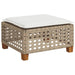Tuinkruk met kussen 63,5x56x32 cm poly rattan beige
