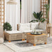 Tuinkruk met kussen 63,5x56x32 cm poly rattan beige
