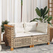 Tuinbanken 2 st met kussens poly rattan beige