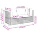 Tuinbanken 2 st met kussens poly rattan beige