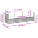 Tuinbank 3-zits met kussens poly rattan grijs