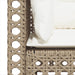 Tuinbank 3-zits met kussens poly rattan beige
