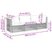 Tuinbank 3-zits met kussens poly rattan beige