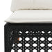 Tuinbank 3-zits met kussens poly rattan zwart