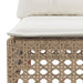 Tuinbank 3-zits met kussens poly rattan beige