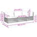 Tuinbank 3-zits met kussens poly rattan beige