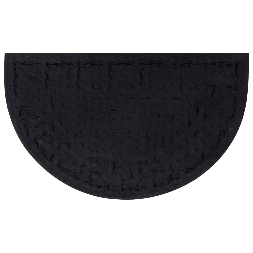 Deurmat halfrond 45x75 cm rubber en kokosvezel
