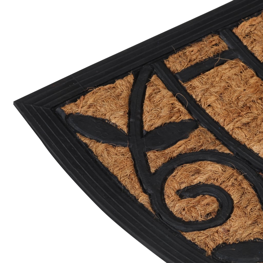 Deurmat halfrond 45x75 cm rubber en kokosvezel