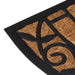 Deurmat halfrond 45x75 cm rubber en kokosvezel