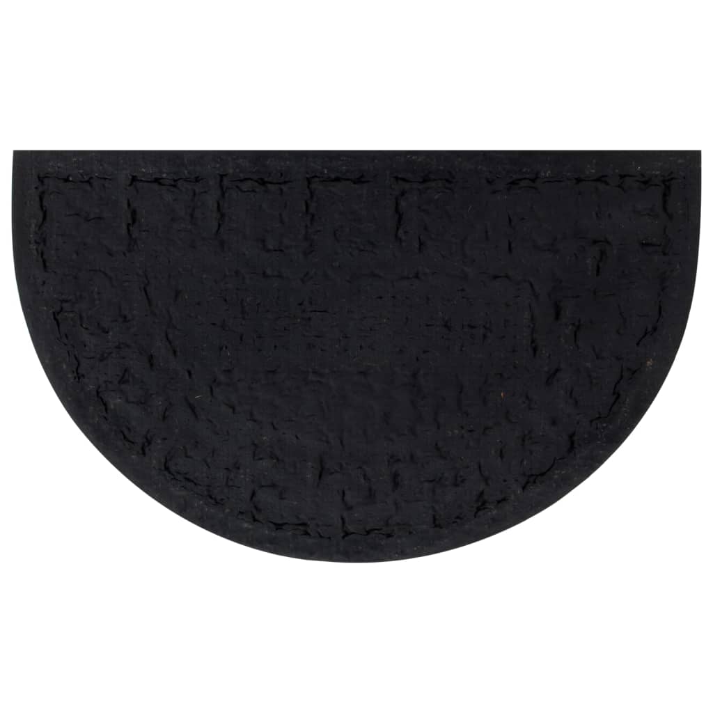 Deurmat halfrond 45x75 cm rubber en kokosvezel