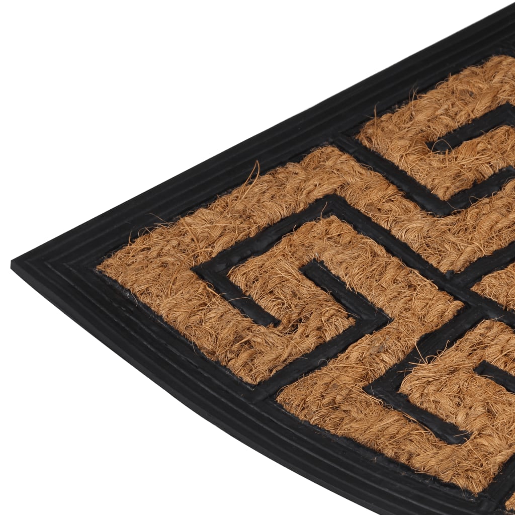 Deurmat halfrond 45x75 cm rubber en kokosvezel