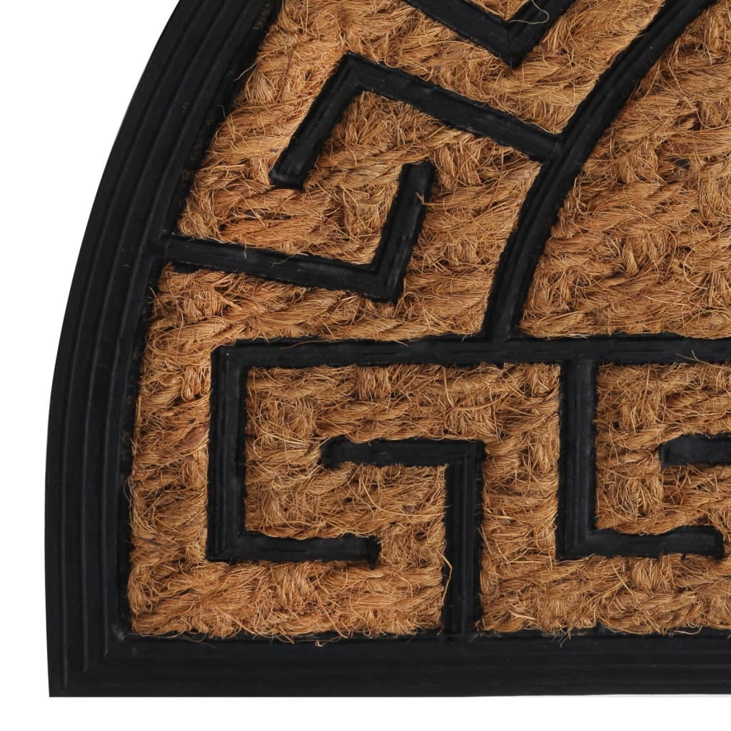 Deurmat halfrond 45x75 cm rubber en kokosvezel