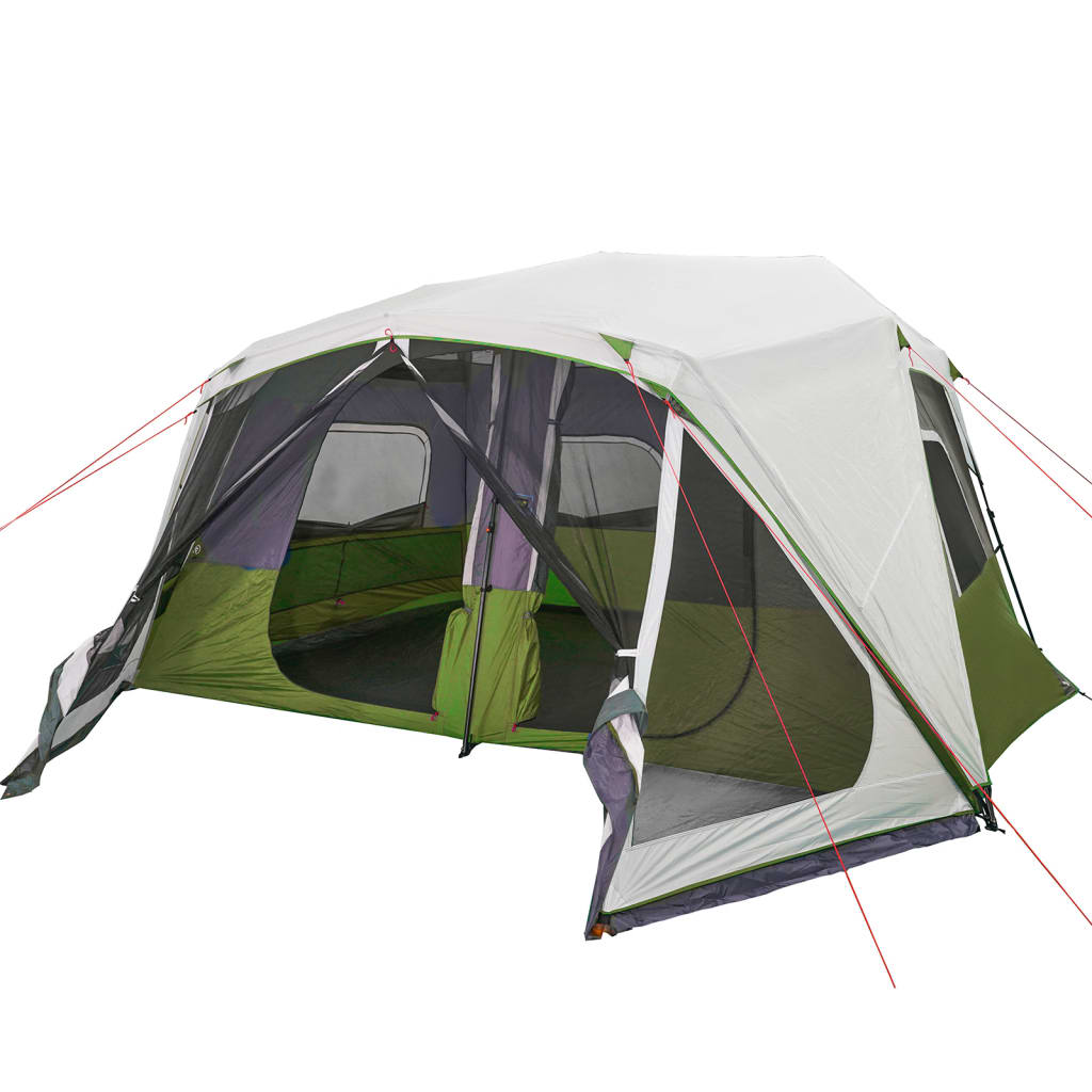 Tent met LED 10-persoons snelontgrendeling lichtgroen