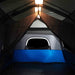 Tent 9-persoons waterdicht met LED lichtgroen