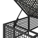 3-delige Loungeset met kussens poly rattan zwart