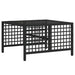 3-delige Loungeset met kussens poly rattan zwart
