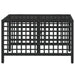 3-delige Loungeset met kussens poly rattan zwart