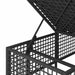 3-delige Loungeset met kussens poly rattan zwart
