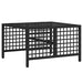 3-delige Loungeset met kussens poly rattan zwart