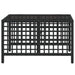 3-delige Loungeset met kussens poly rattan zwart