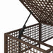 3-delige Loungeset met kussens poly rattan bruin